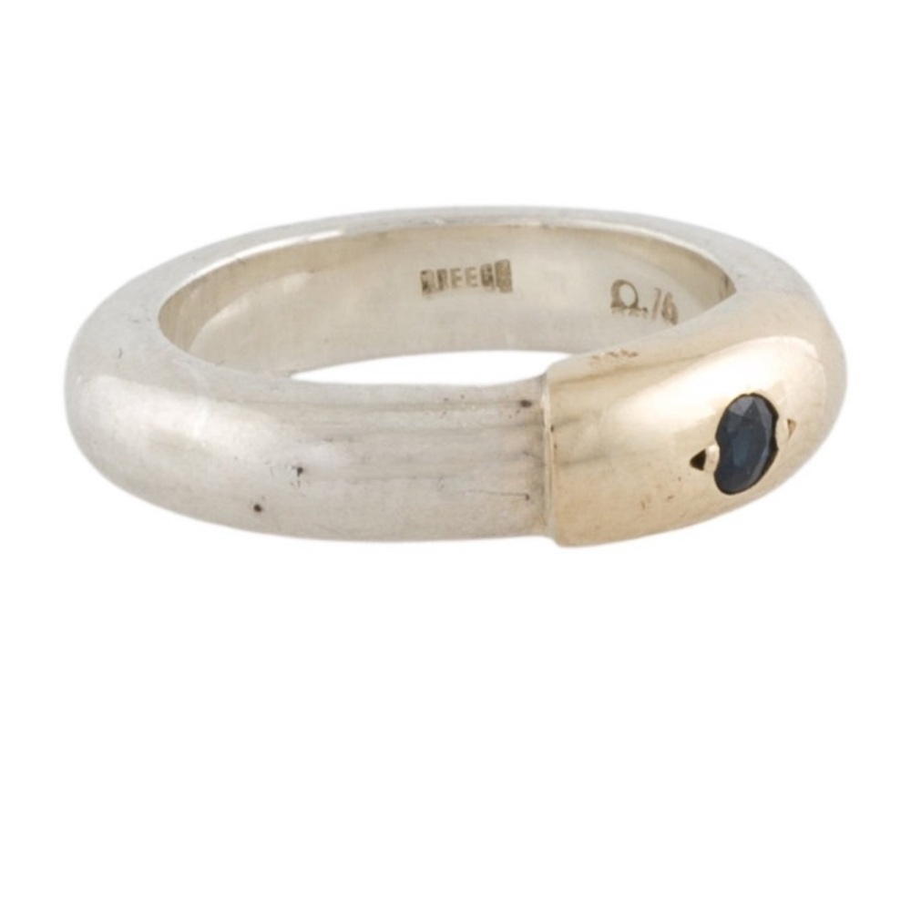 Lalaounis Two-Tone Sapphire Stacking Band - Picture 2 of 5